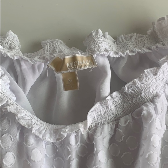 Michael Kors- off the shoulder- white polka dots! - Picture 5 of 5